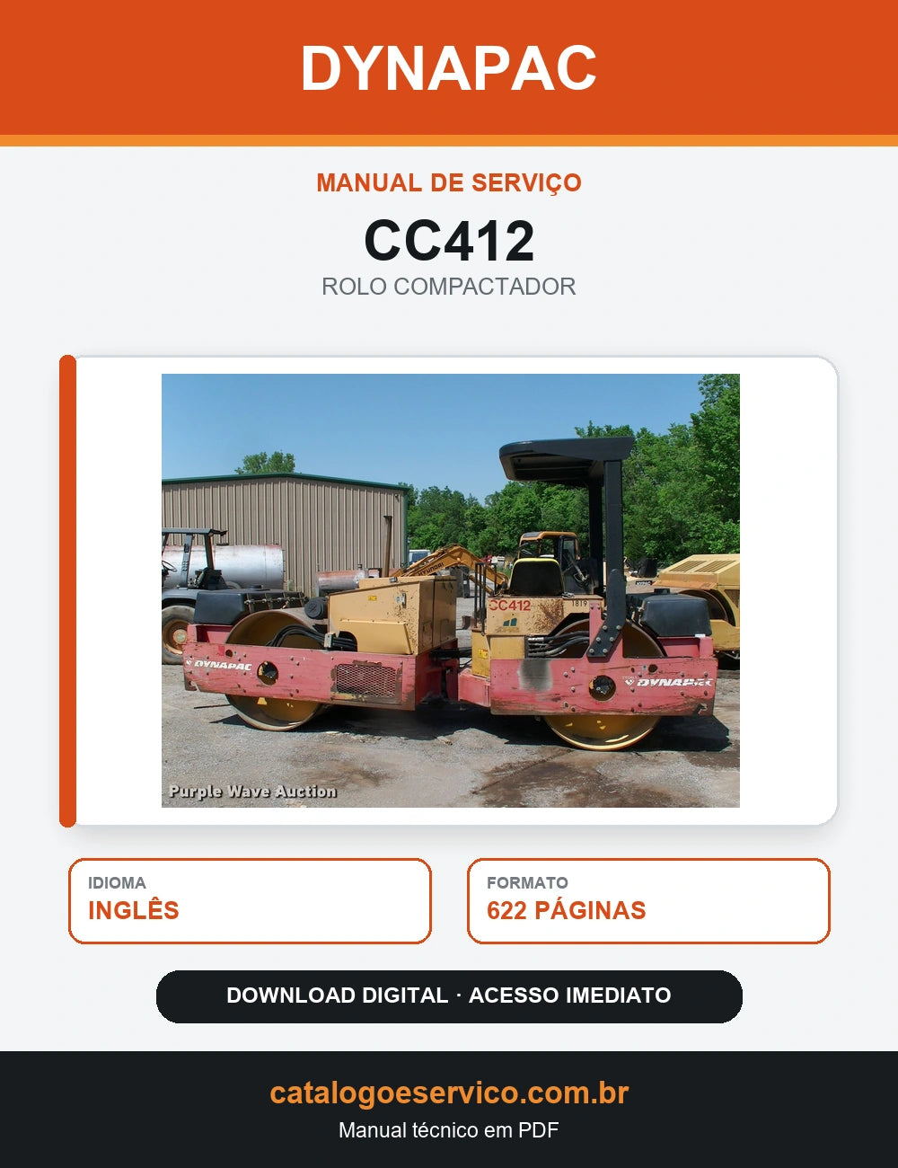 MANUAL DE SERVIÇO DYNAPAC - CC412 - ROLO VIBRATÓRIO