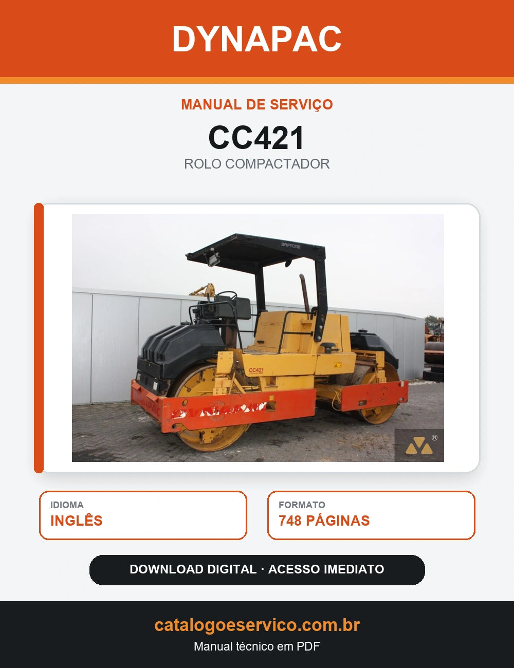MANUAL DE SERVIÇO DYNAPAC - CC421 - ROLO VIBRATÓRIO