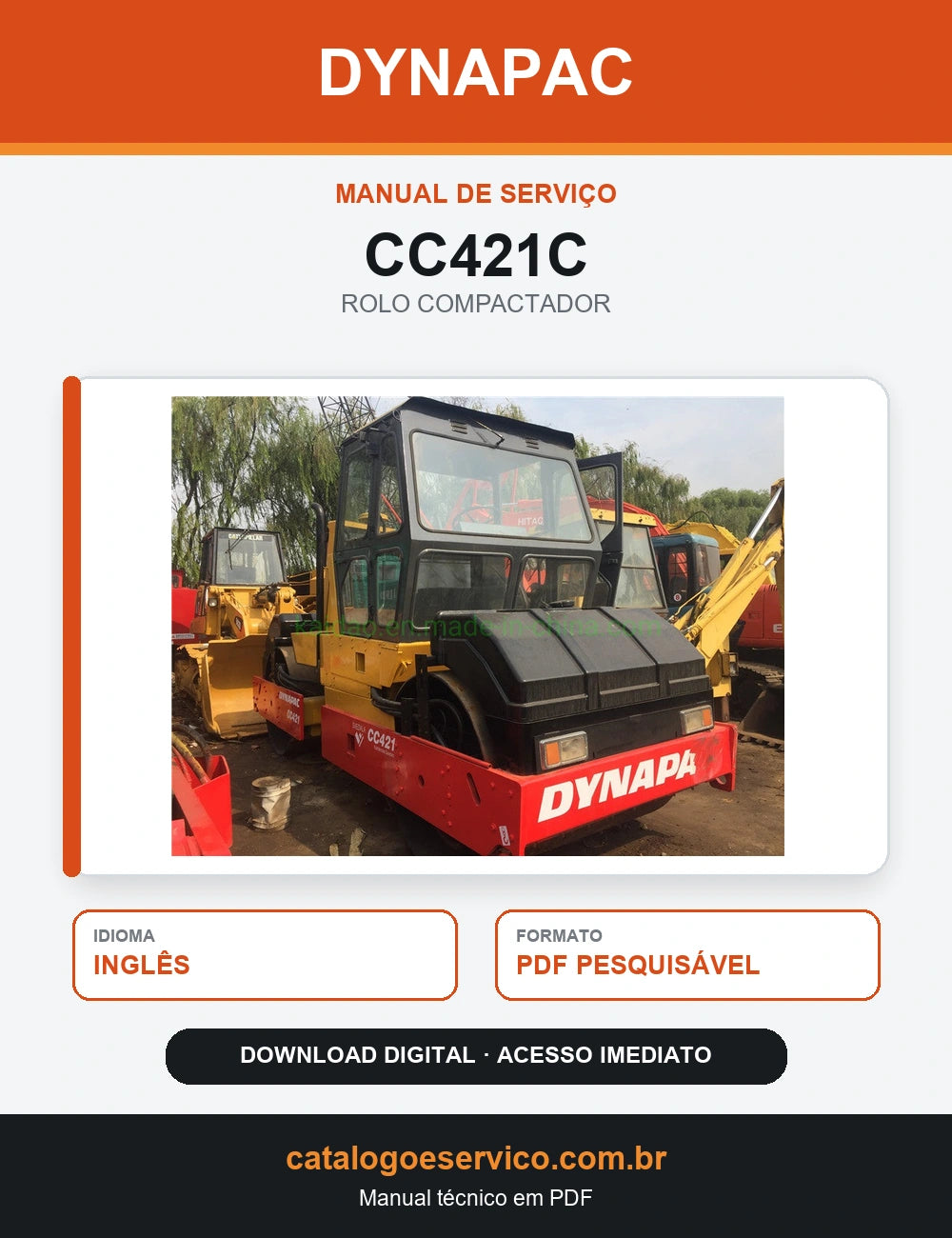 MANUAL DE SERVIÇO DYNAPAC - CC421C - ROLO VIBRATÓRIO