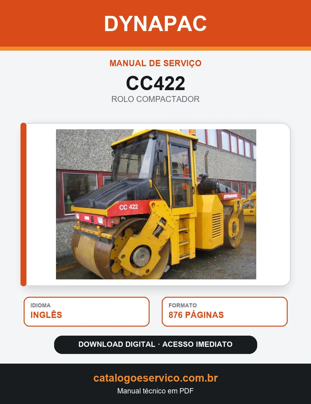 MANUAL DE SERVIÇO DYNAPAC - CC422 - ROLO VIBRATÓRIO