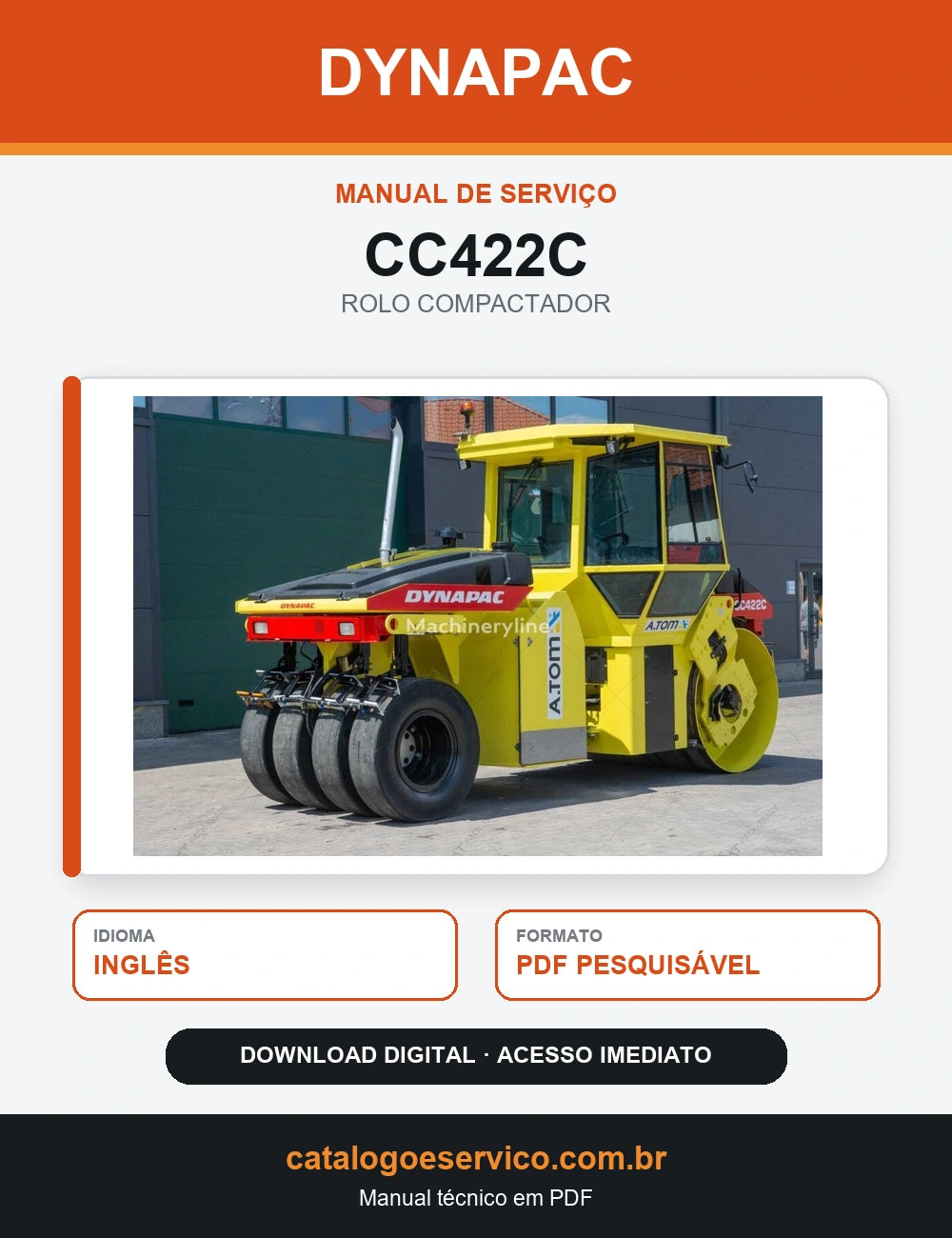 MANUAL DE SERVIÇO DYNAPAC - CC422C - ROLO VIBRATÓRIO