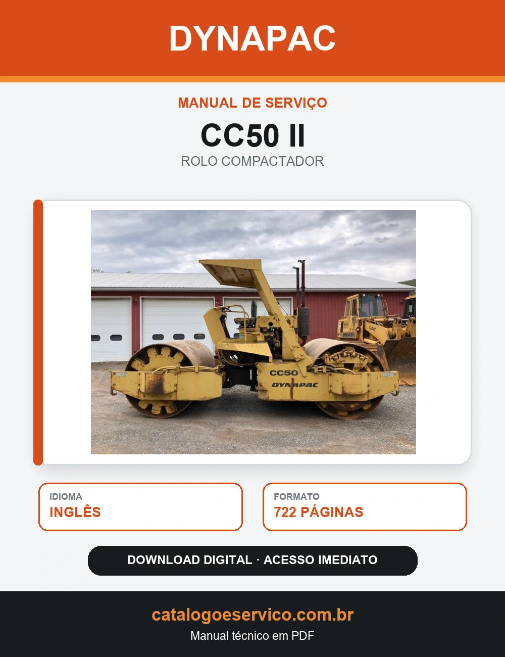 MANUAL DE SERVIÇO DYNAPAC - CC50 II - ROLO VIBRATÓRIO