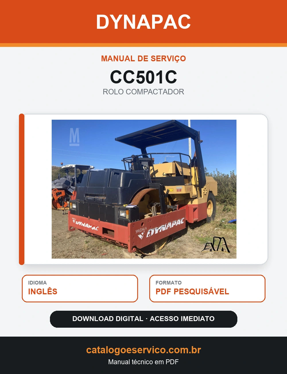MANUAL DE SERVIÇO DYNAPAC - CC501C - ROLO VIBRATÓRIO