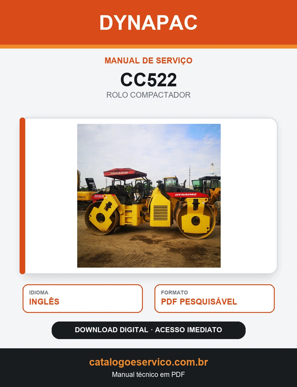 MANUAL DE SERVIÇO DYNAPAC - CC522 - ROLO VIBRATÓRIO