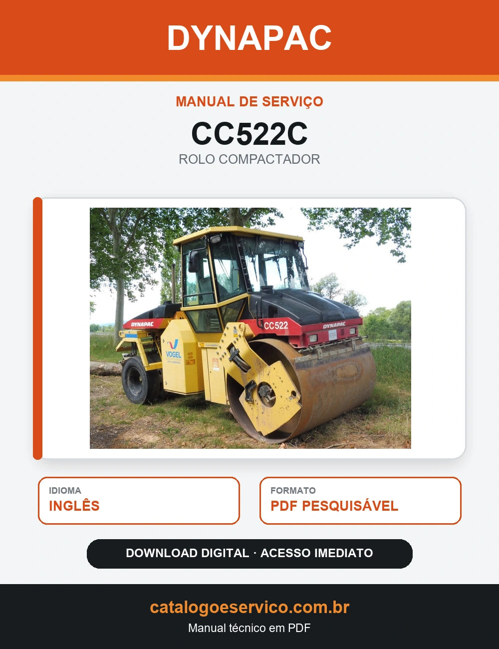 MANUAL DE SERVIÇO DYNAPAC - CC522C - ROLO VIBRATÓRIO
