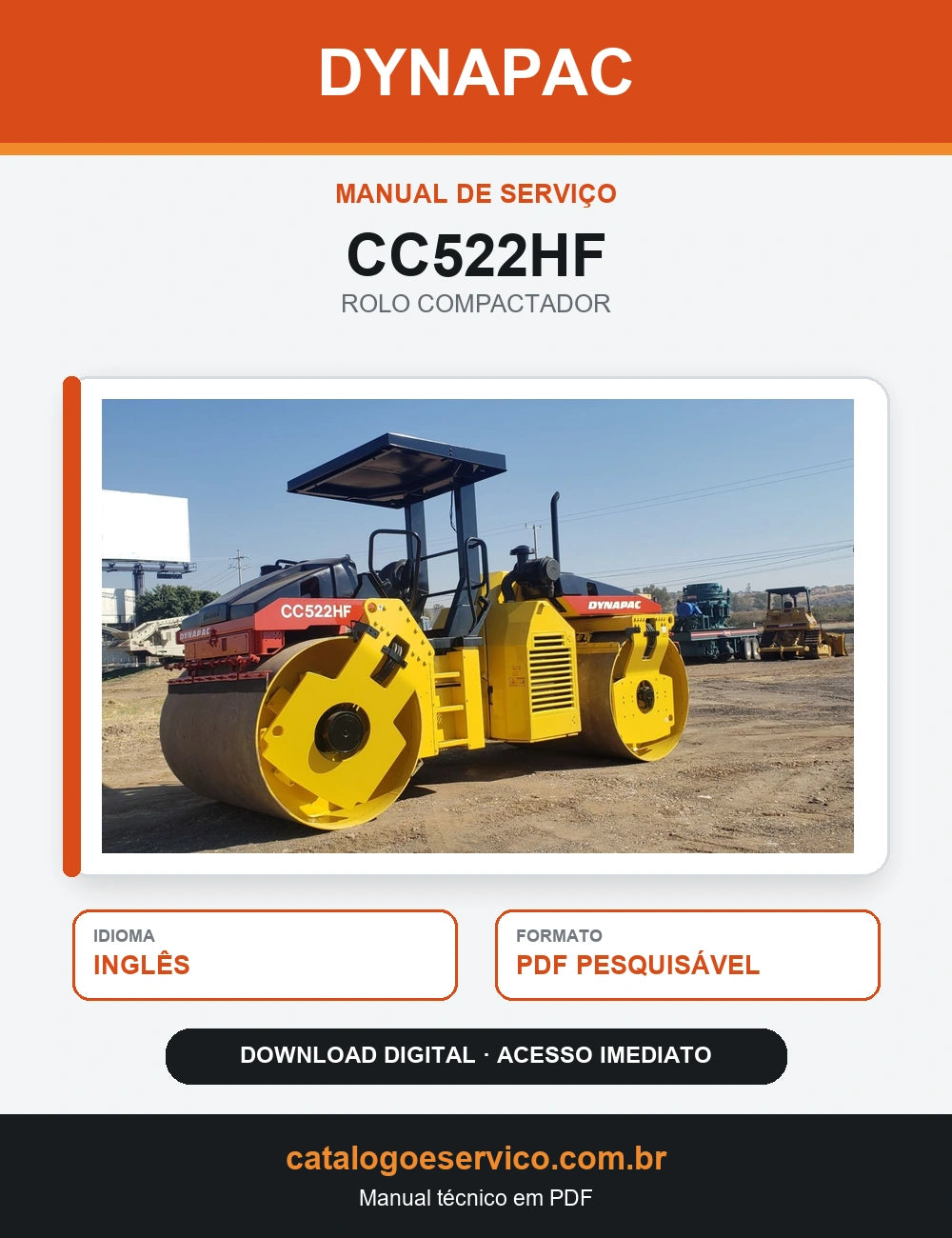 MANUAL DE SERVIÇO DYNAPAC - CC522HF - ROLO VIBRATÓRIO