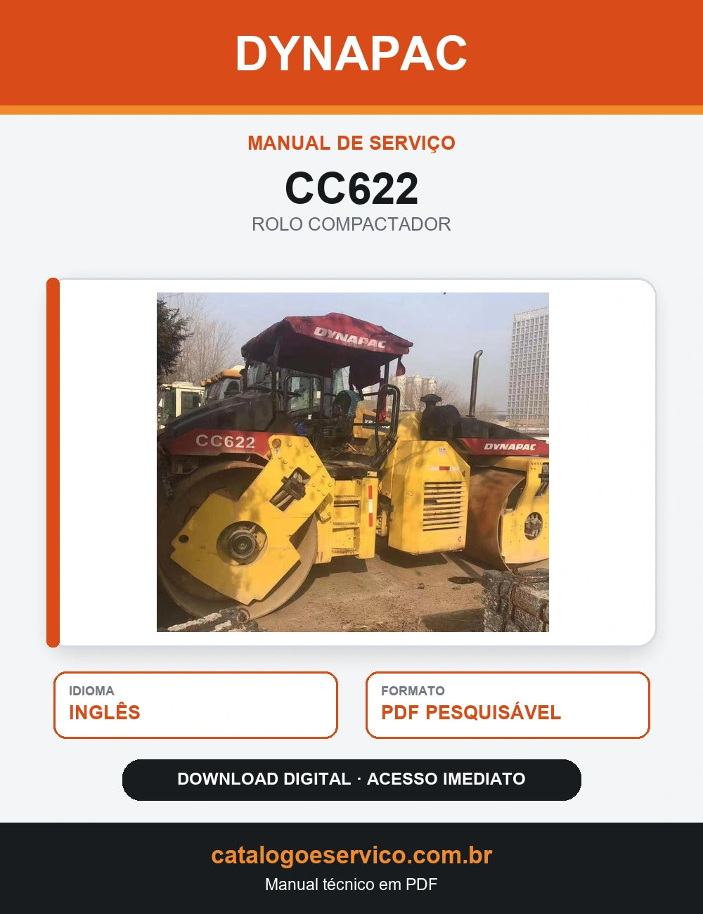 MANUAL DE SERVIÇO DYNAPAC - CC622 - ROLO VIBRATÓRIO