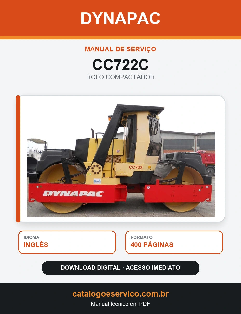 MANUAL DE SERVIÇO DYNAPAC - CC722C - ROLO VIBRATÓRIO