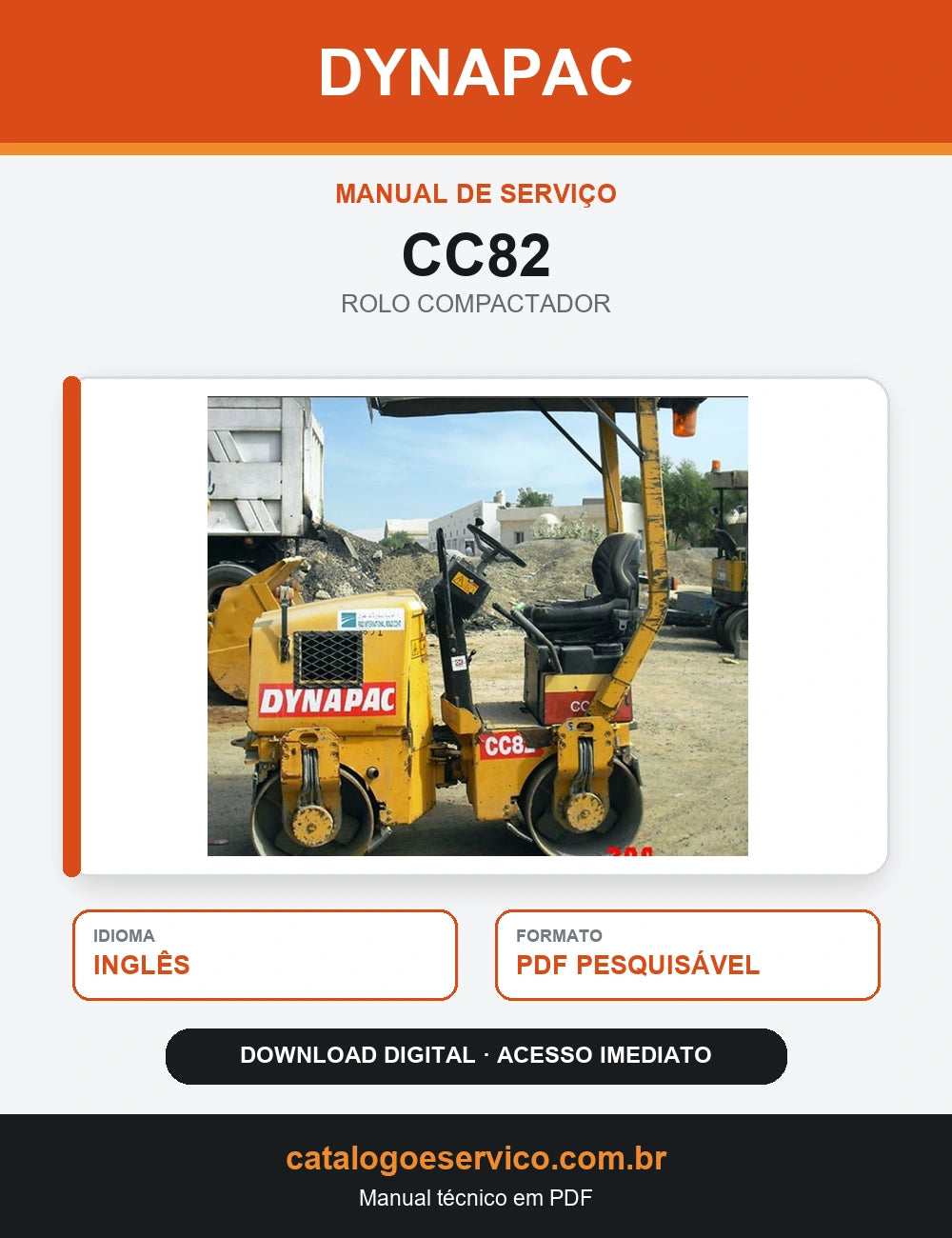 MANUAL DE SERVIÇO DYNAPAC - CC82 - ROLO VIBRATÓRIO