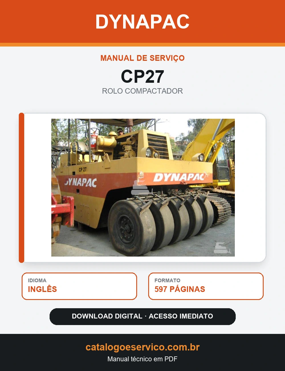 MANUAL DE SERVIÇO DYNAPAC - CP27 - ROLO VIBRATÓRIO