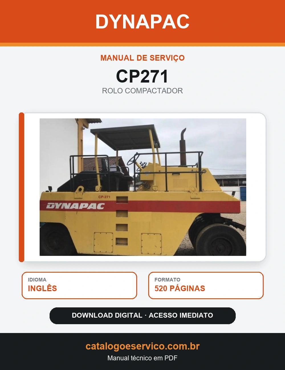 MANUAL DE SERVIÇO DYNAPAC - CP271 - ROLO VIBRATÓRIO