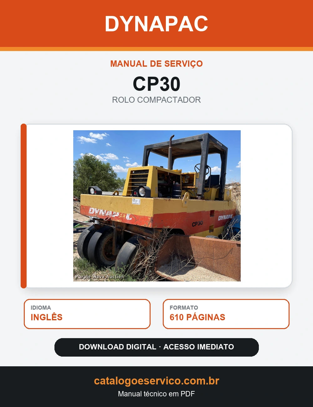 MANUAL DE SERVIÇO DYNAPAC - CP30 - ROLO VIBRATÓRIO