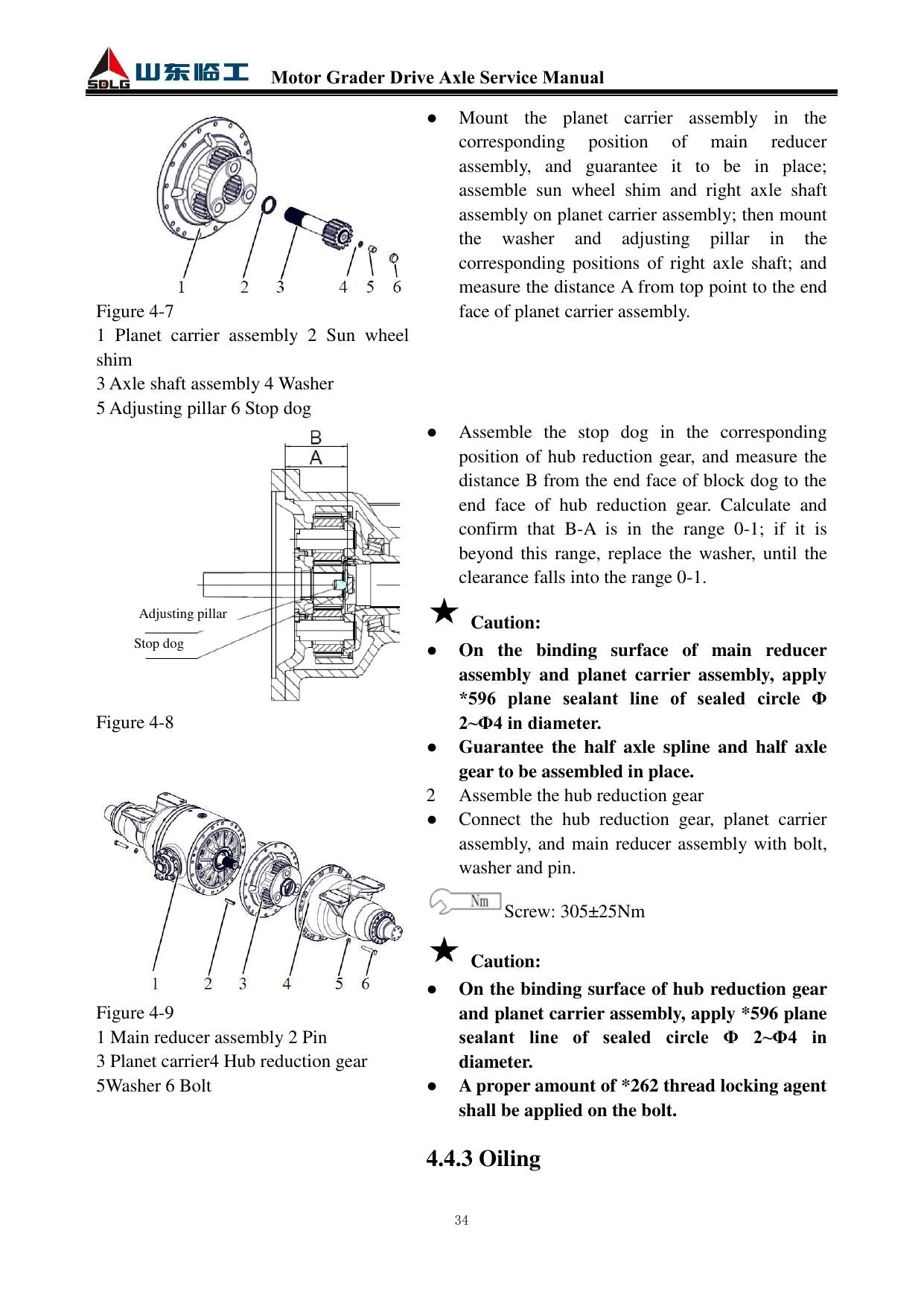 Manual de Serviço Eixo de Tração AG12D-2 Motoniveladora - página 3