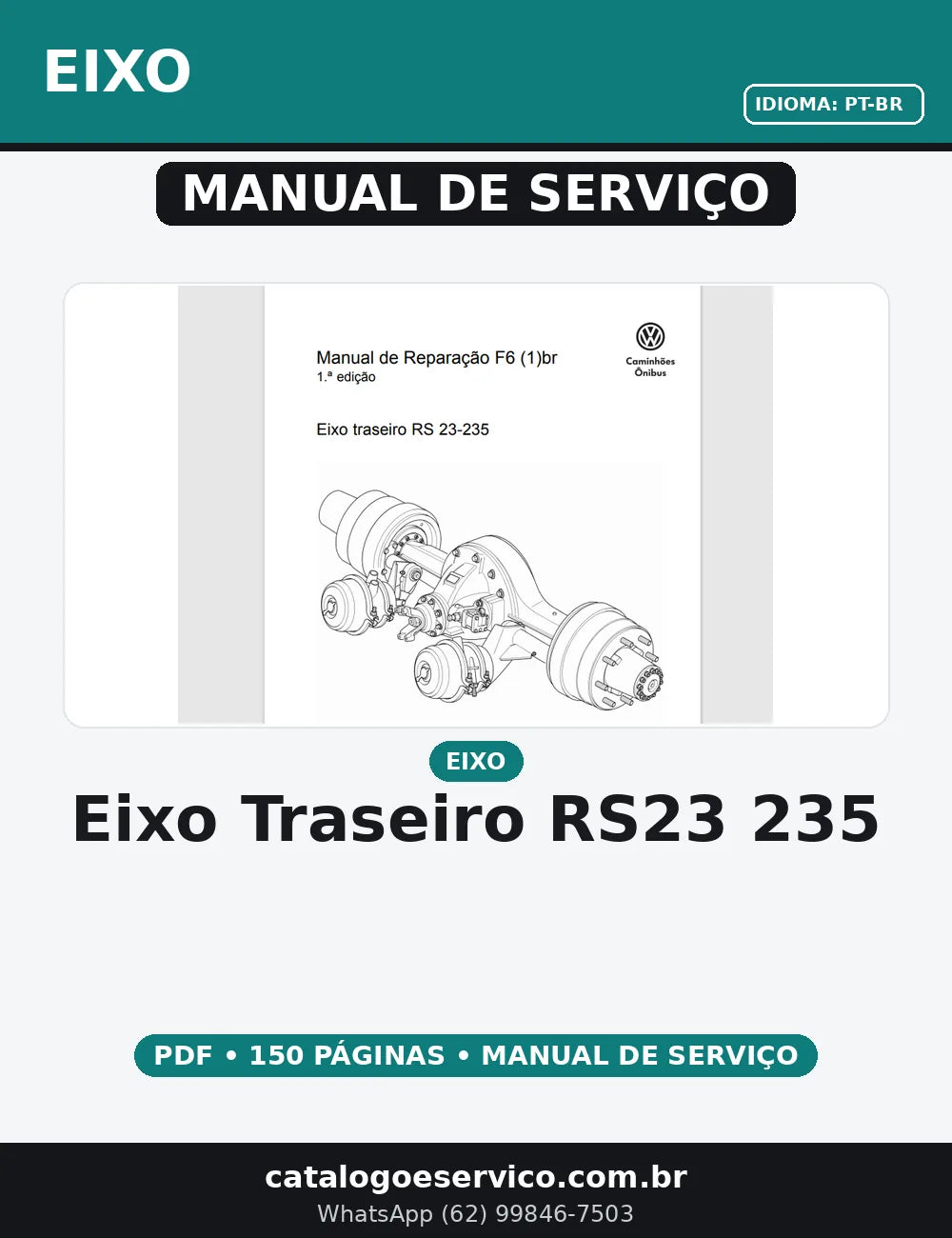 MANUAL DE SERVIÇO EIXO TRASEIRO - RS23-235 — capa do manual de serviço