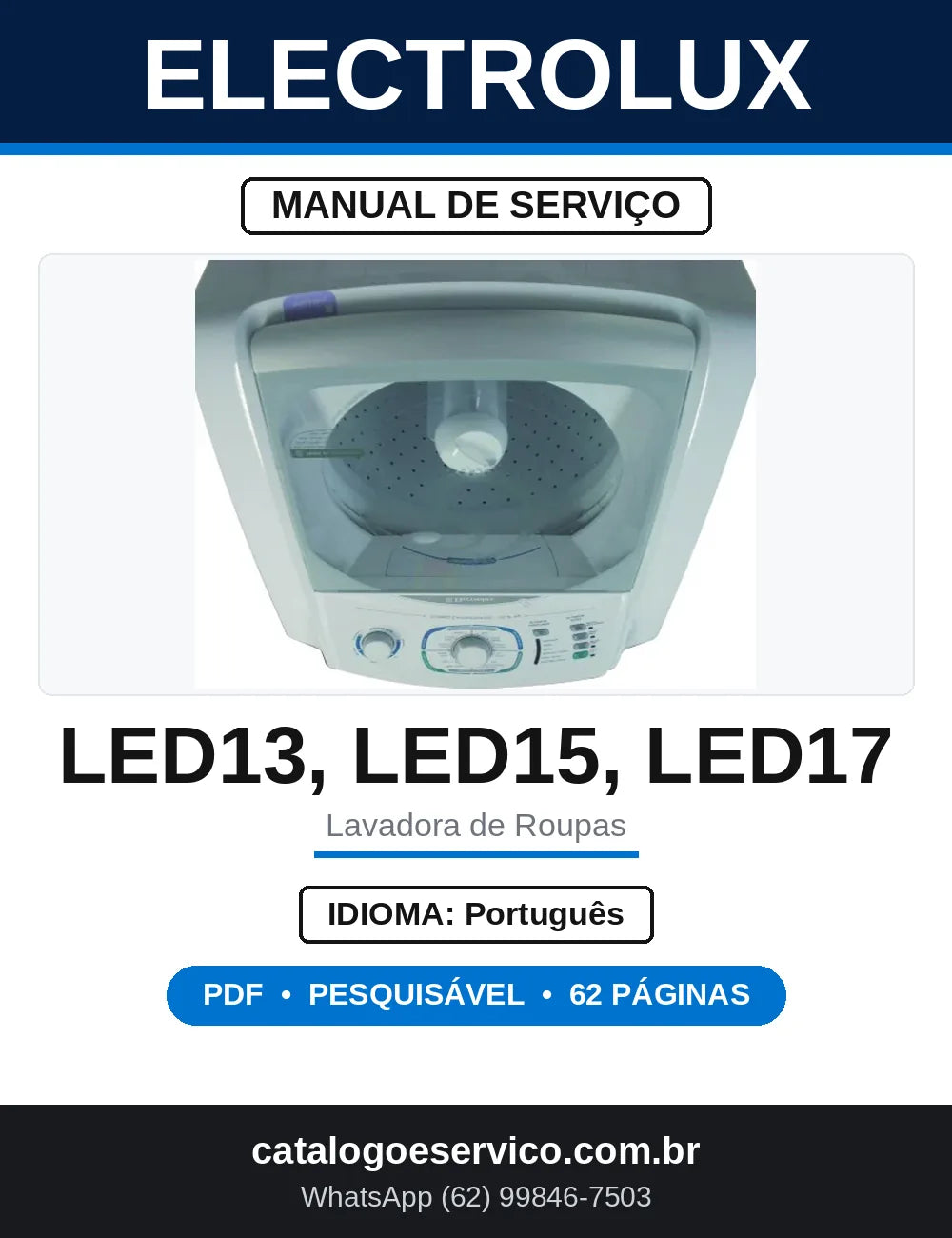 Manual de Serviço Electrolux LED13 LED14 LED15 LED17 — capa