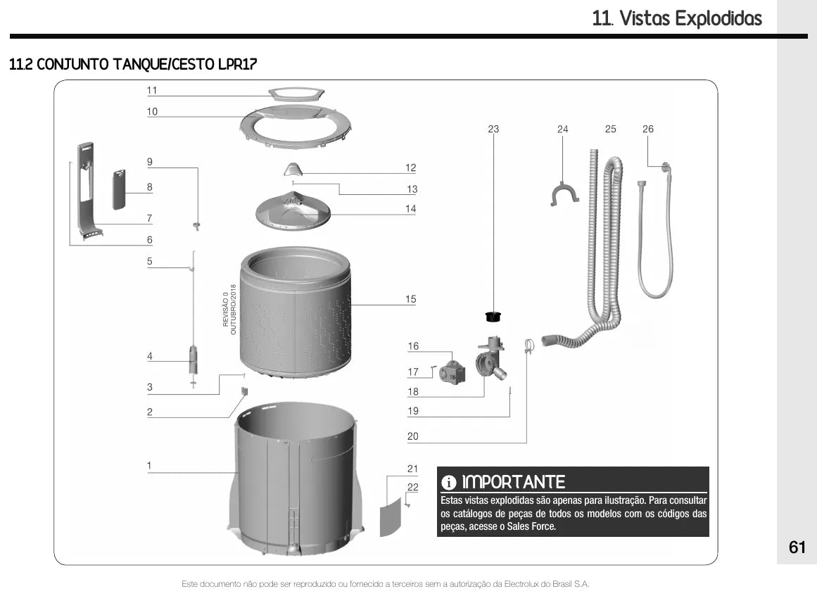 Manual de Serviço Electrolux LPR13 LPR14 LPR16 LPR17 — página interna 3