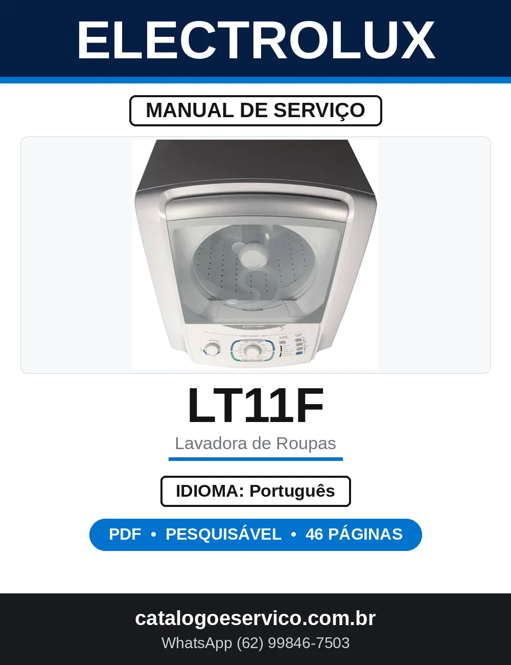 Manual de Serviço Electrolux LT11F Lavadora — capa