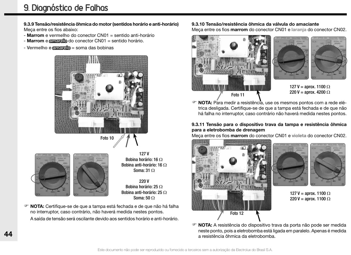 Manual de Serviço Electrolux LT12B e LT13B — página interna 4