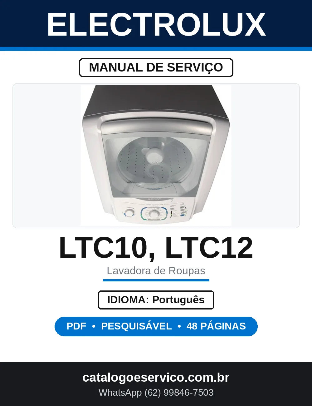 Manual de Serviço Electrolux LTC10 e LTC12 — capa