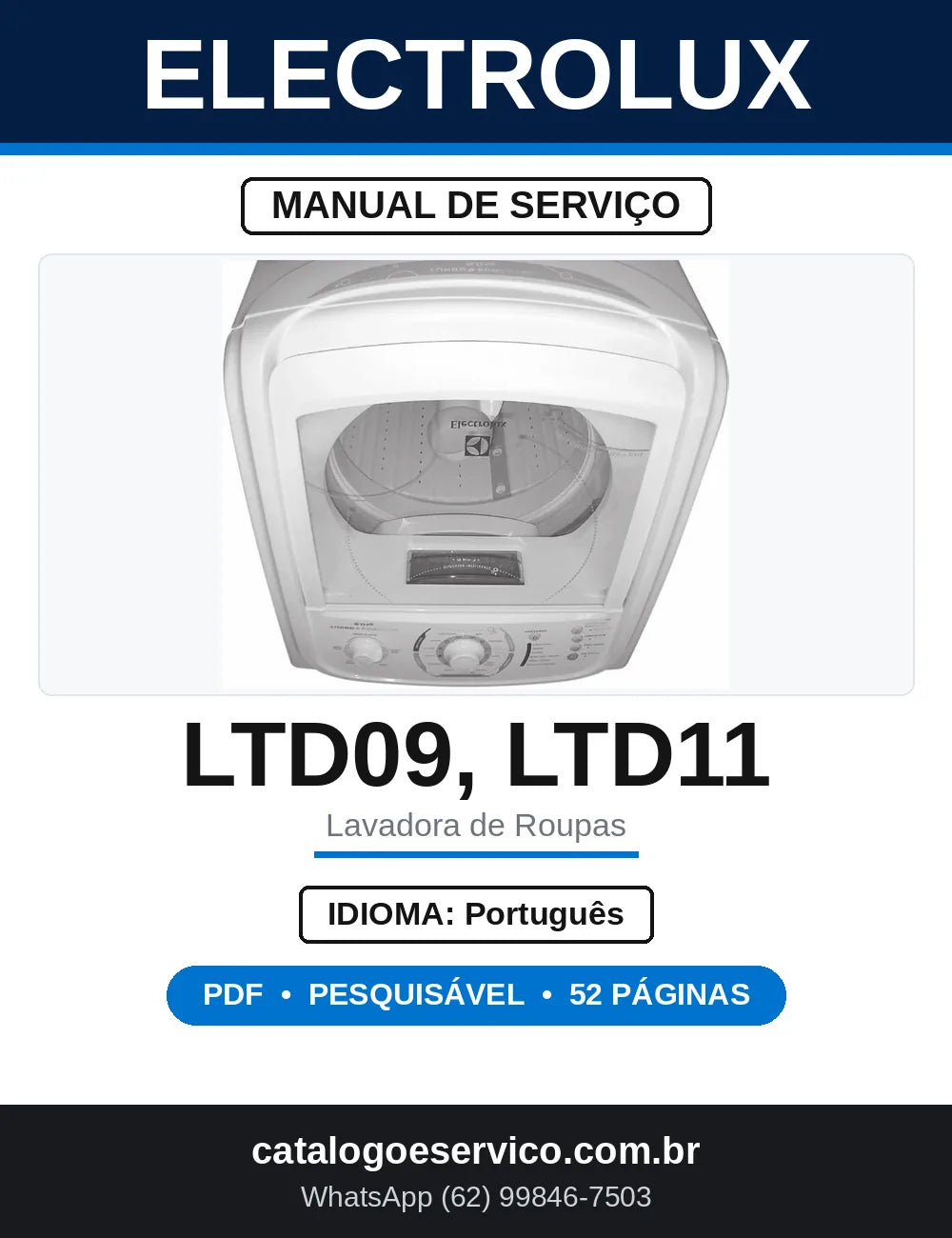 Manual de Serviço Electrolux LTD09 e LTD11 — capa