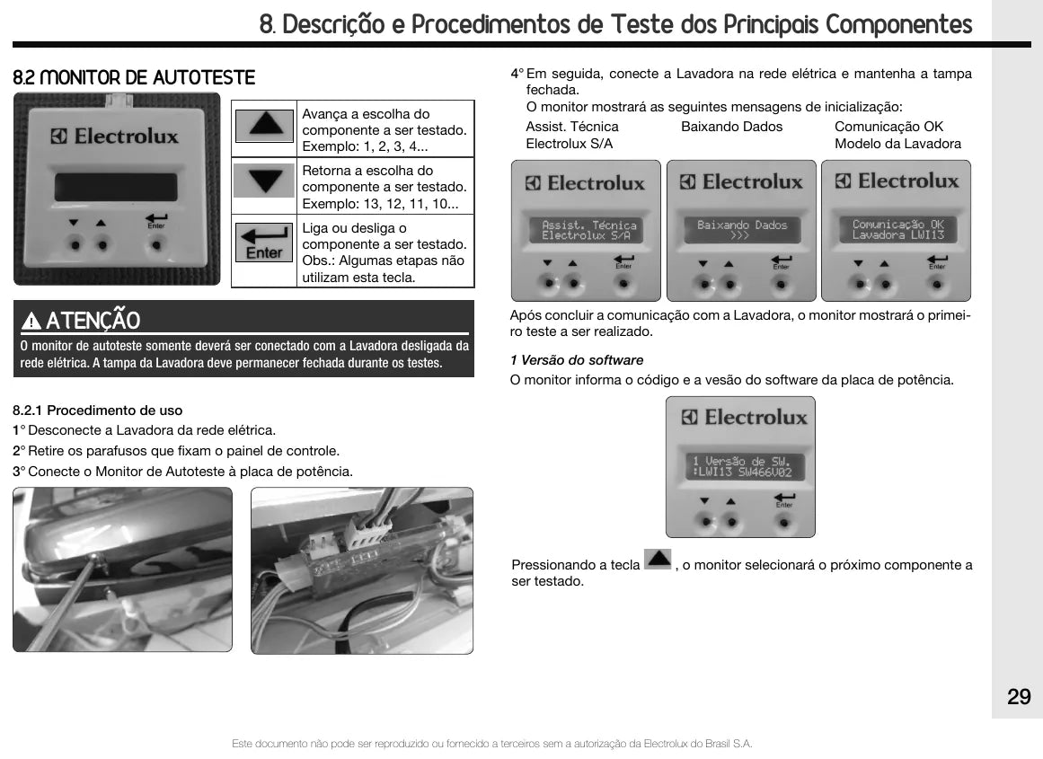 Manual de Serviço Electrolux LWI13 13 kg Inox — página interna 3