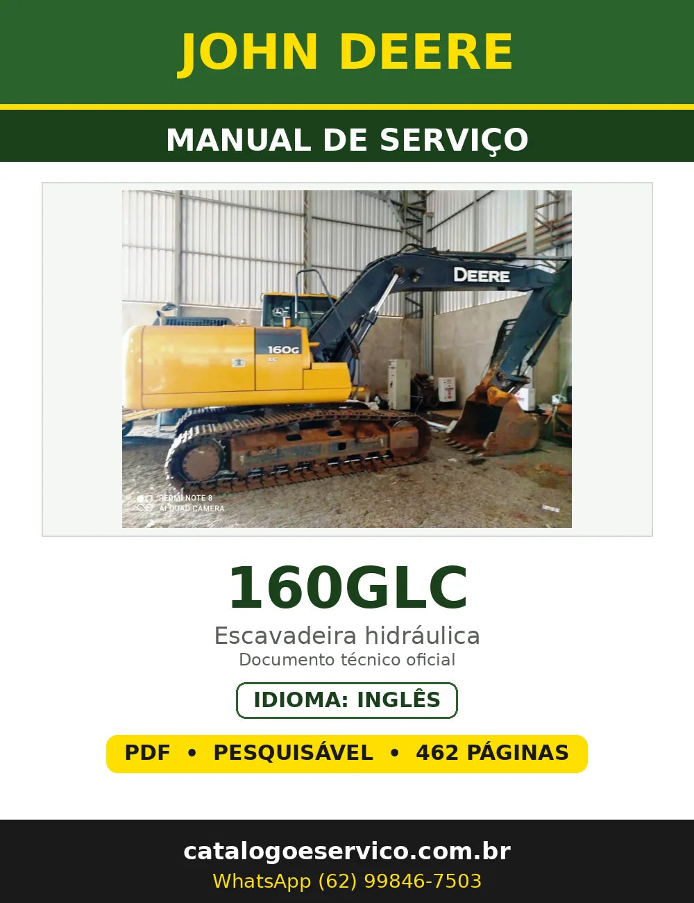 Capa - Manual de Serviço John Deere 160GLC