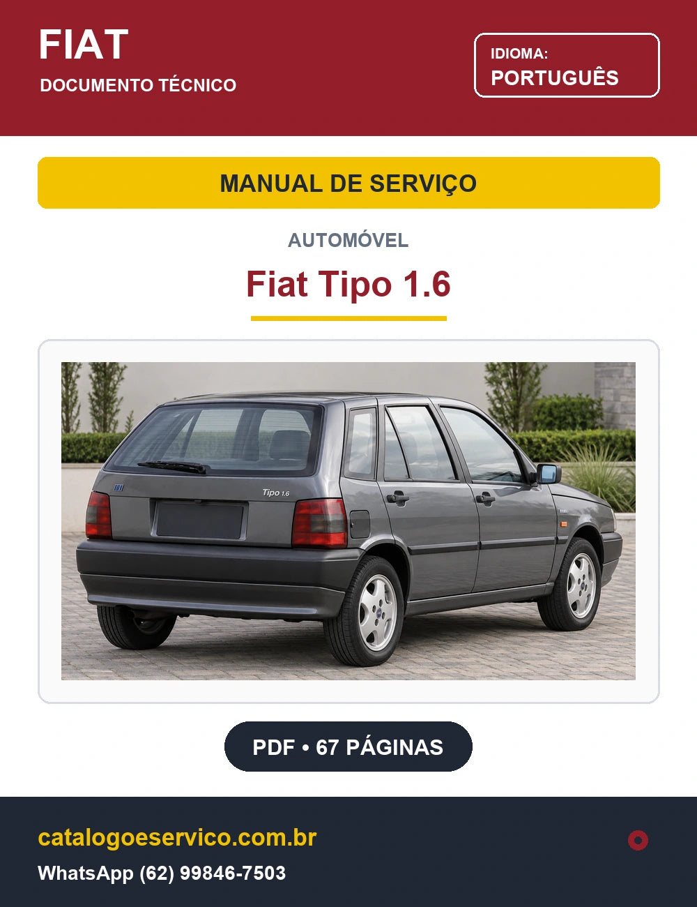 Capa Manual de Serviço Fiat Tipo 1.6