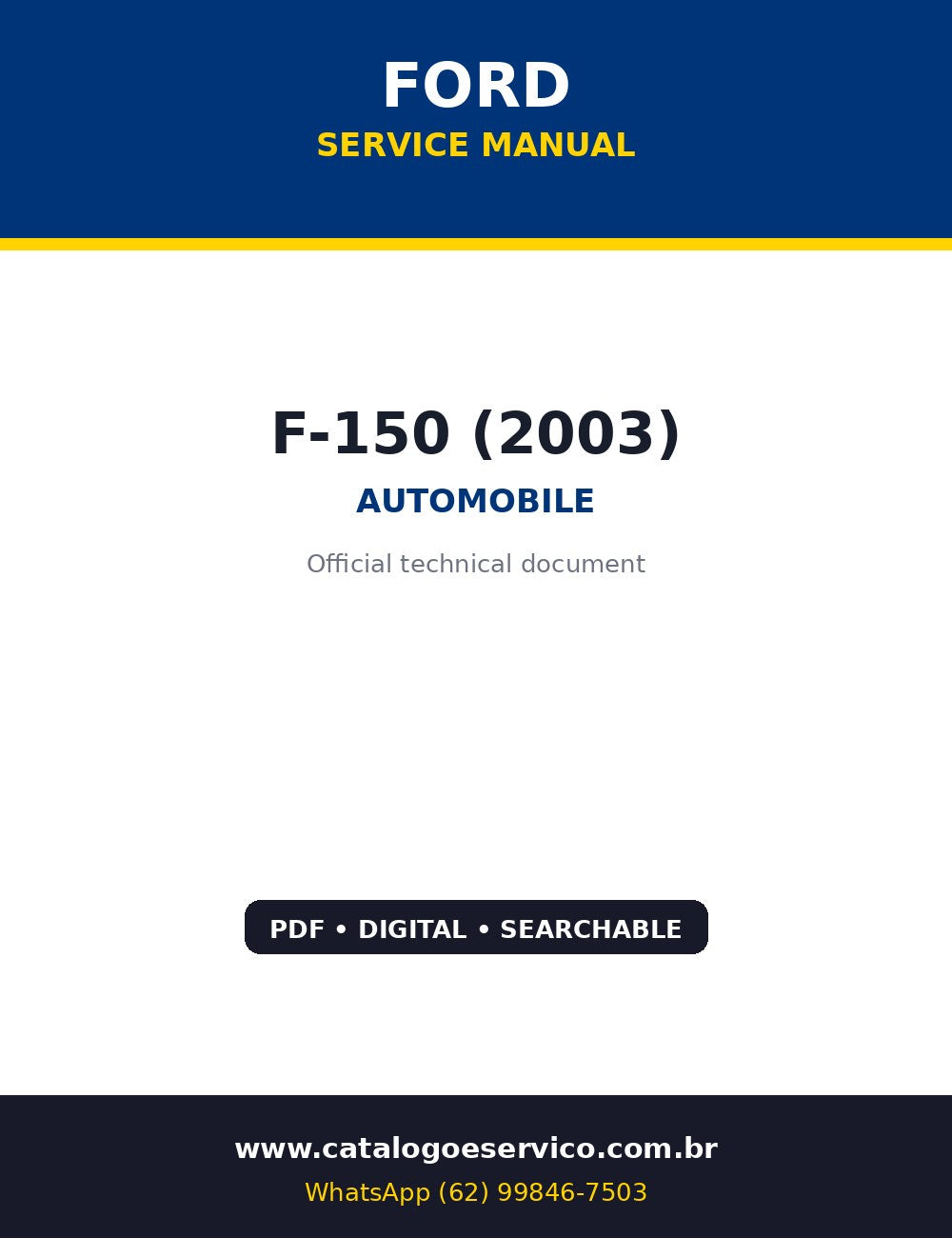 Manual de Servico Ford F-150 (2003) — Estilo Mitchell - todos os sistemas