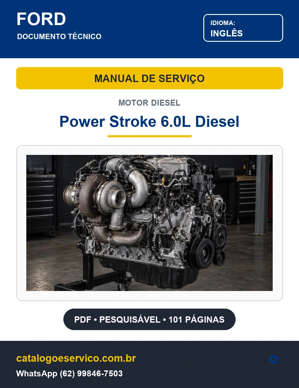 Manual de Serviço Motor Power Stroke 6.0L V8 Turbo Diesel — capa