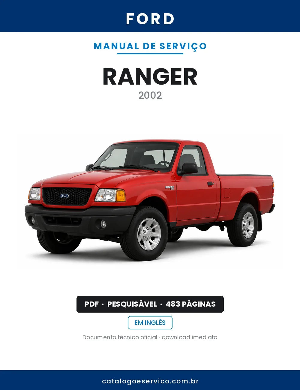 Manual de Serviço Ford Ranger — capa