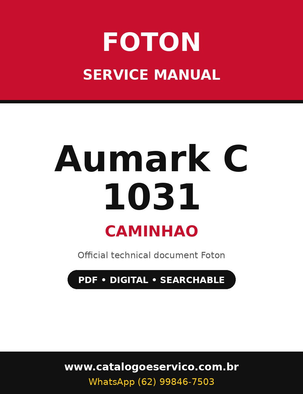 Manual de Serviço Foton Aumark C 1031 - Caminhao (Inglês)