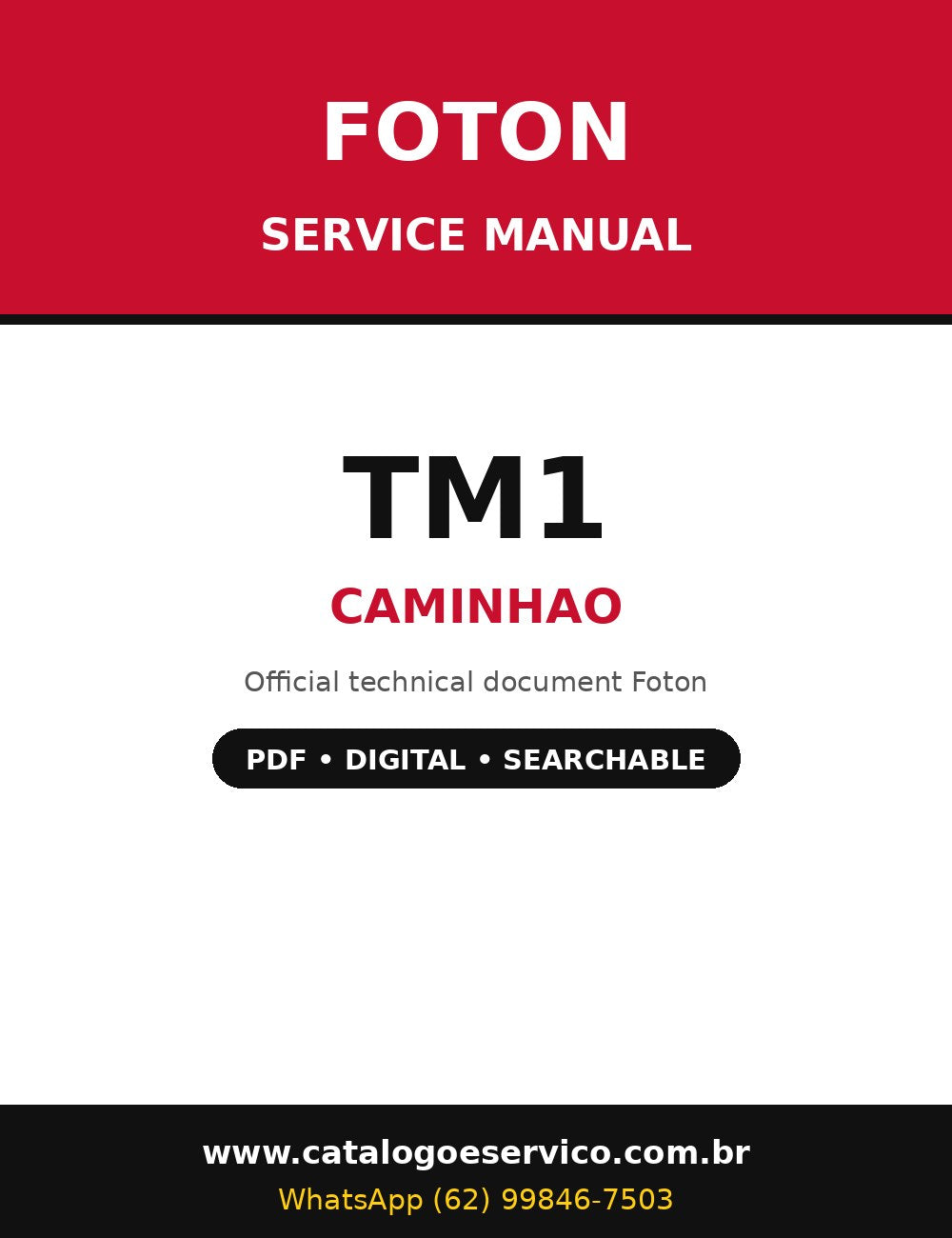 Manual de Serviço Foton TM1 - Caminhao (Inglês)