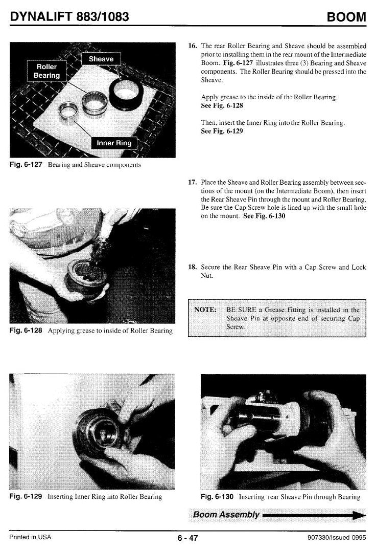 Manual de Serviço GEHL 883 1083 Manipulador Telescópico — dynalift por inteiro: lança telescópica, transmissão e eixos com índice A–Z — página interna 1