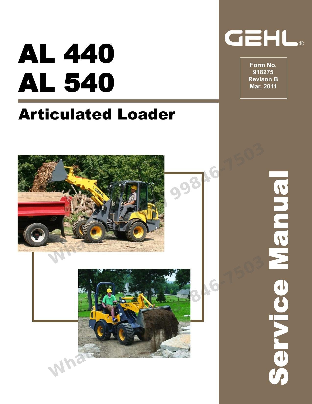 Manual de Serviço GEHL AL440 AL540 Carregadeira Articulada — diagnóstico PLUS+1, fluxogramas hidráulicos e esquemas por número de série
