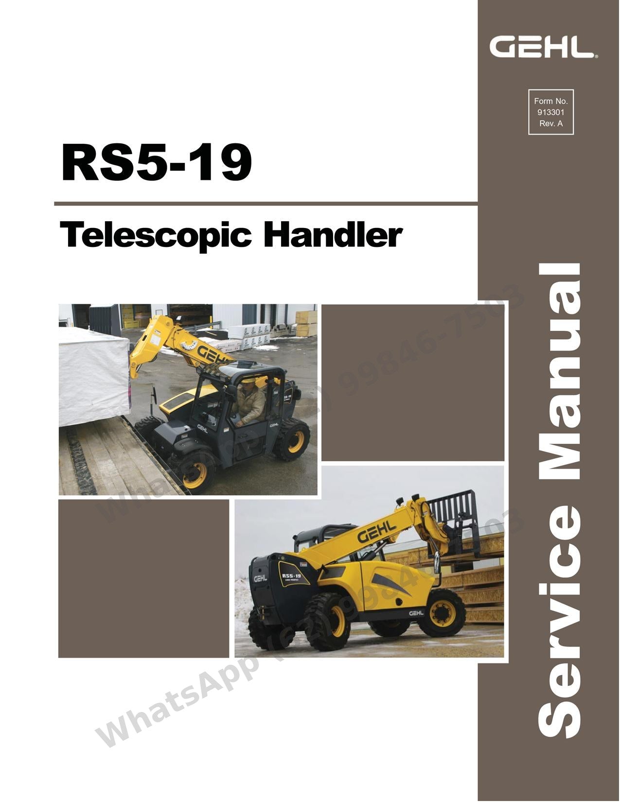 Manual de Serviço GEHL RS5-19 Manipulador Telescópico — da lança telescópica aos cilindros: reparo seção por seção