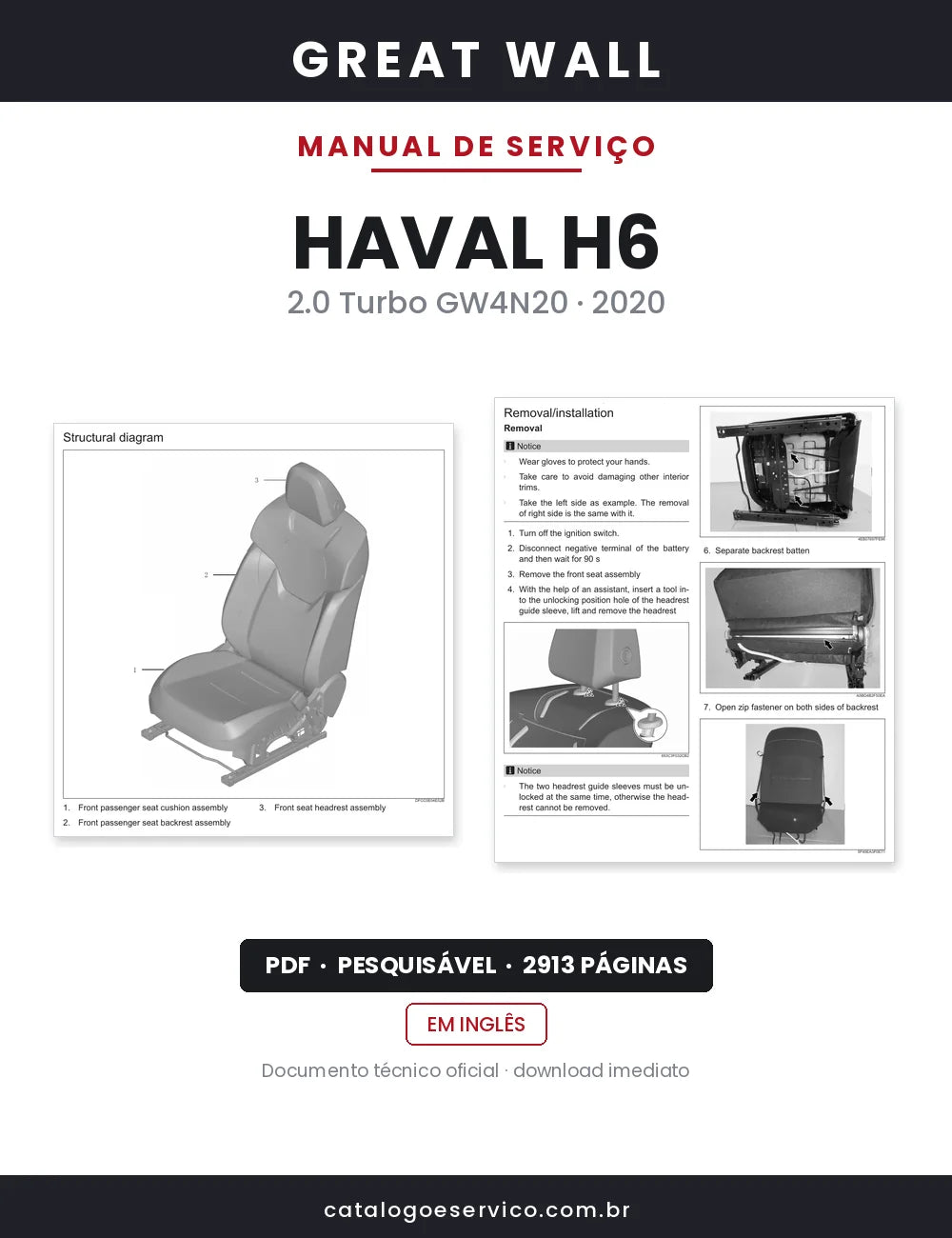 Manual de Serviço Great Wall Haval H6 — capa