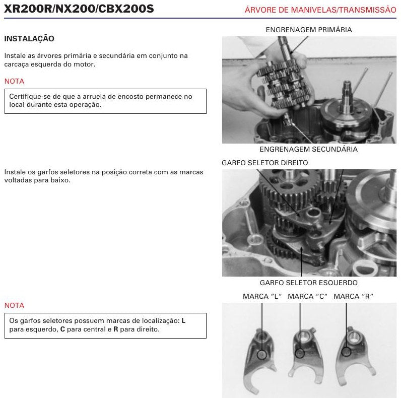Manual De Servico Honda Cbx200 Nx200 Xr200 - diagrama 1