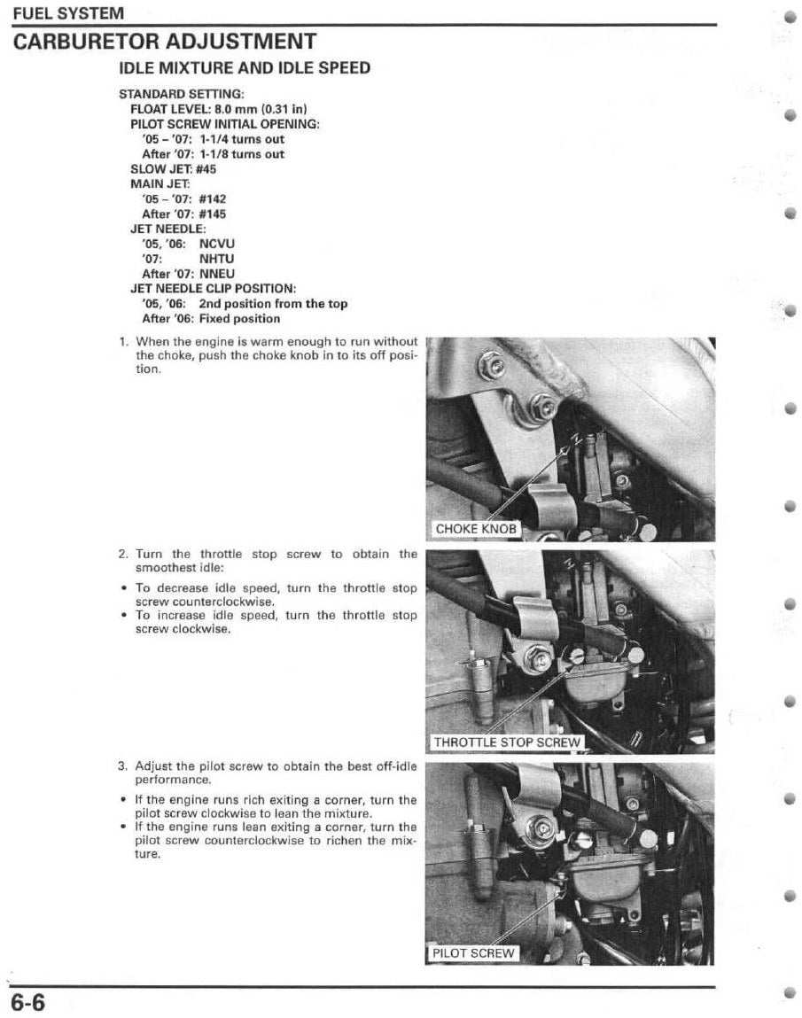 Manual De Serviço Honda Crf 450x - 2005 A 2012 - diagrama 1