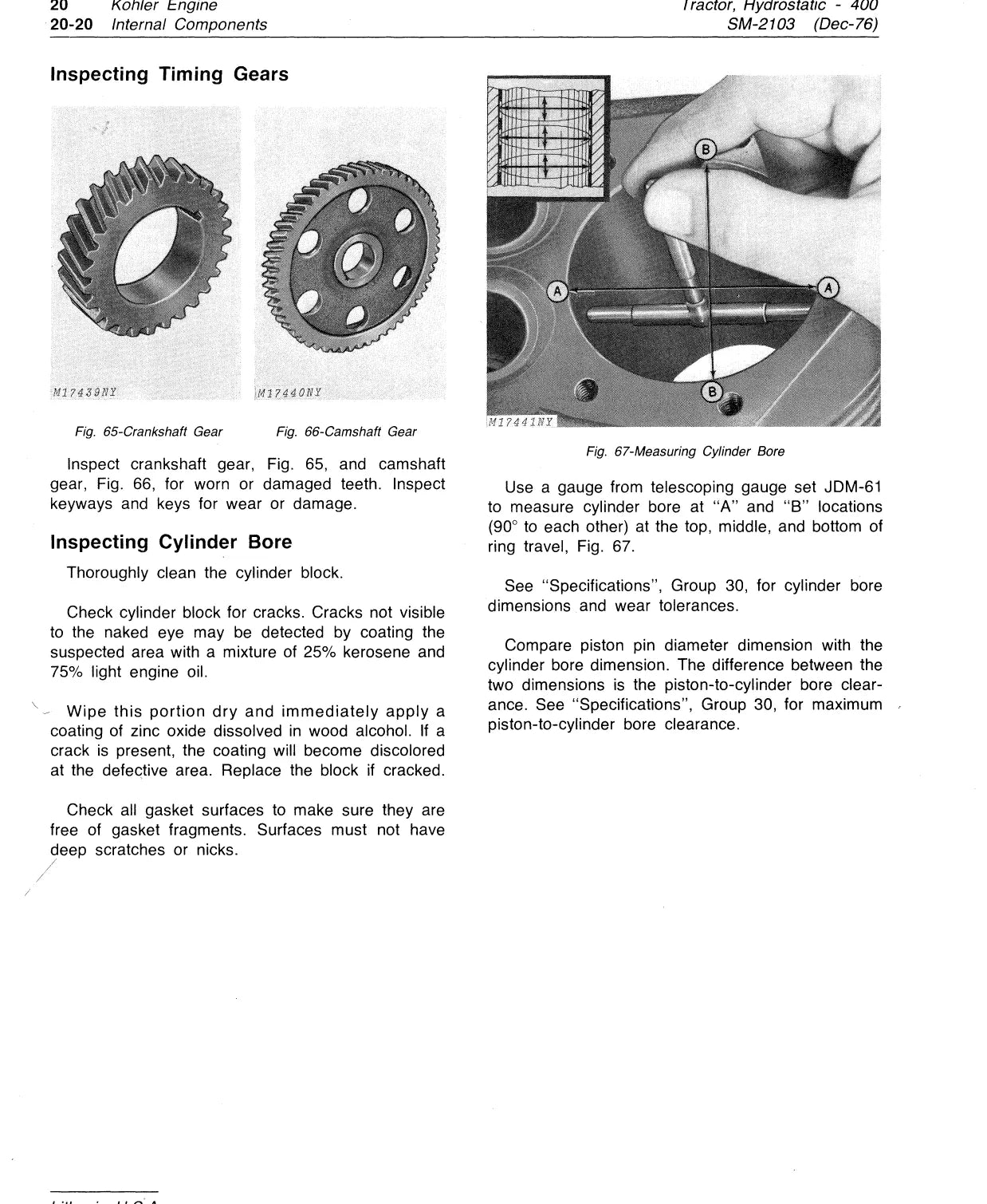 Manual de Serviço John Deere 400 — ilustração técnica 1