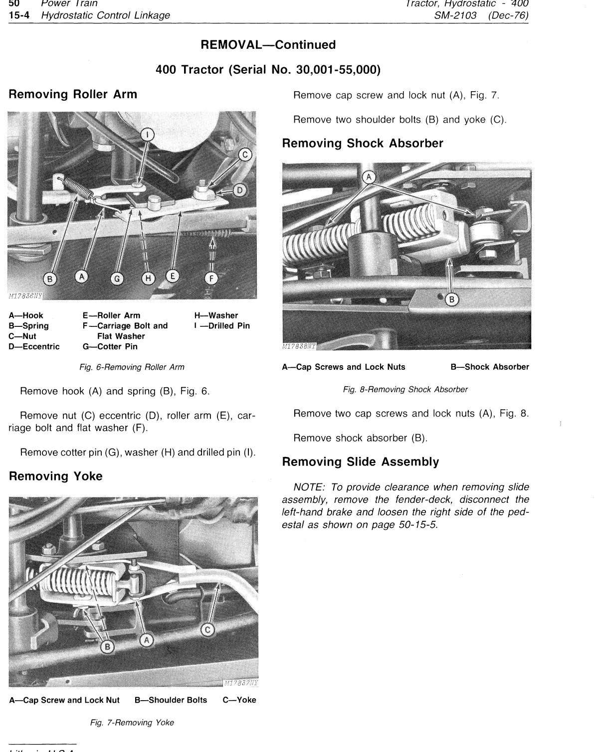 Manual de Serviço John Deere 400 — ilustração técnica 3