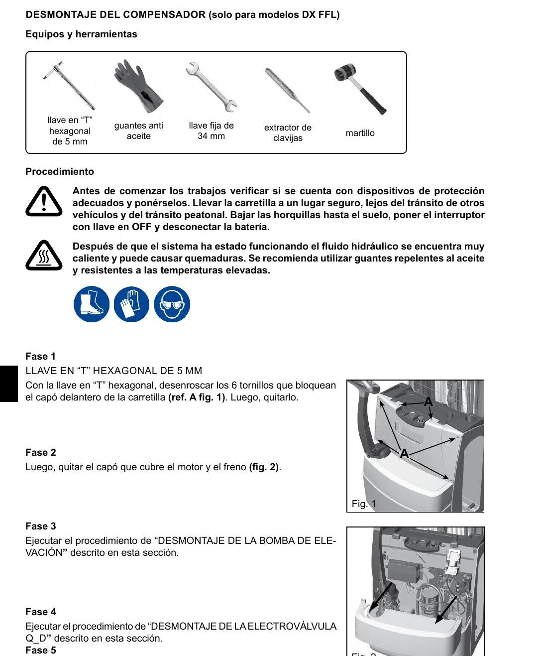 Manual de Serviço Hyster S1.0 S1.2 S1.4 S1.6 S2.0 Empilhadeira - Espanhol (D456) - página estratégica 2