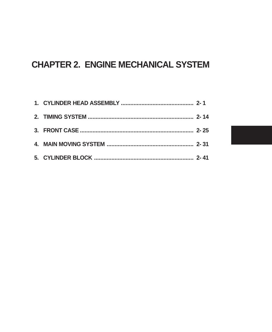 Manual de Serviço Hyundai D4B - Motor Diesel (Inglês) - página 2