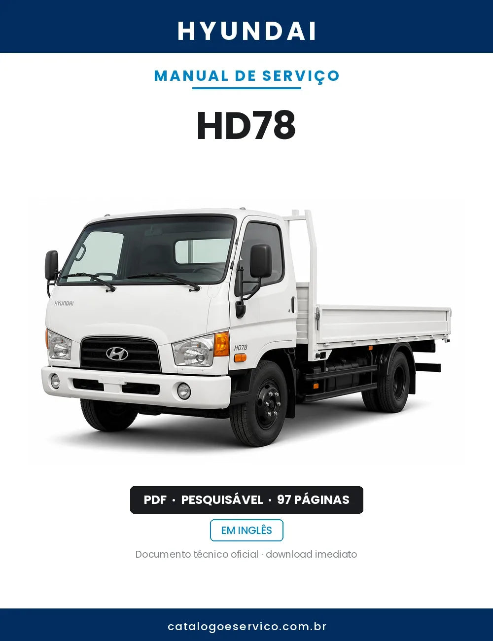 Manual de Serviço Hyundai HD78 — capa