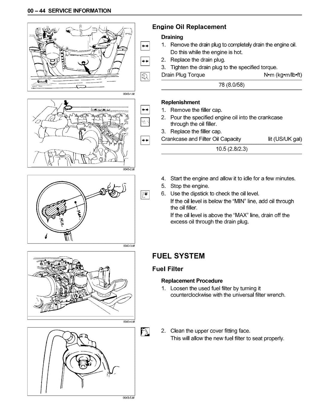 Manual de Serviço Isuzu 4HF1 4HG1 4HE1 (4H) - Motor Diesel (Inglês) - página 2