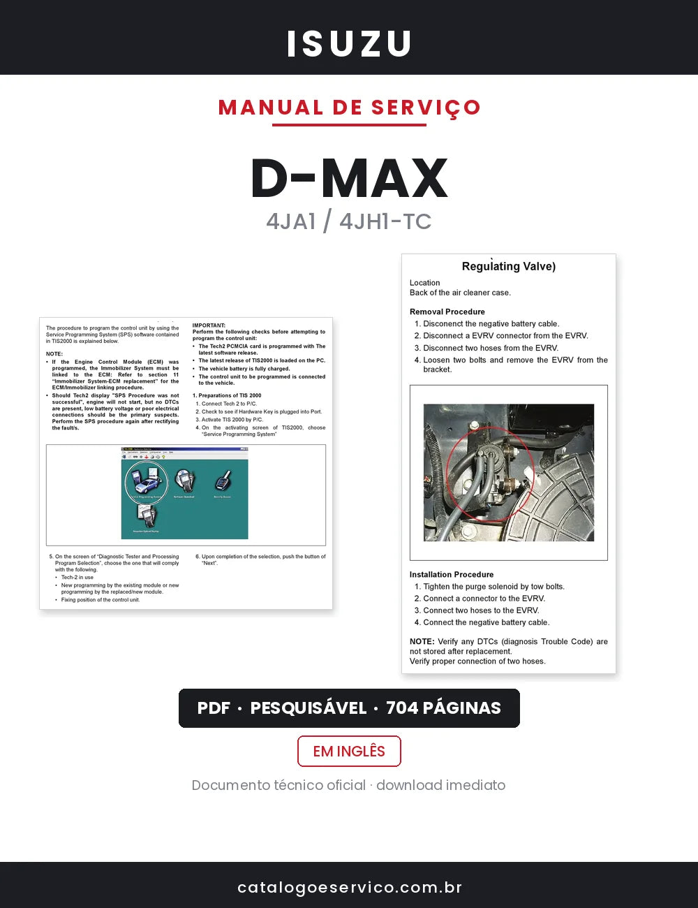 Manual de Serviço Isuzu D-Max — capa