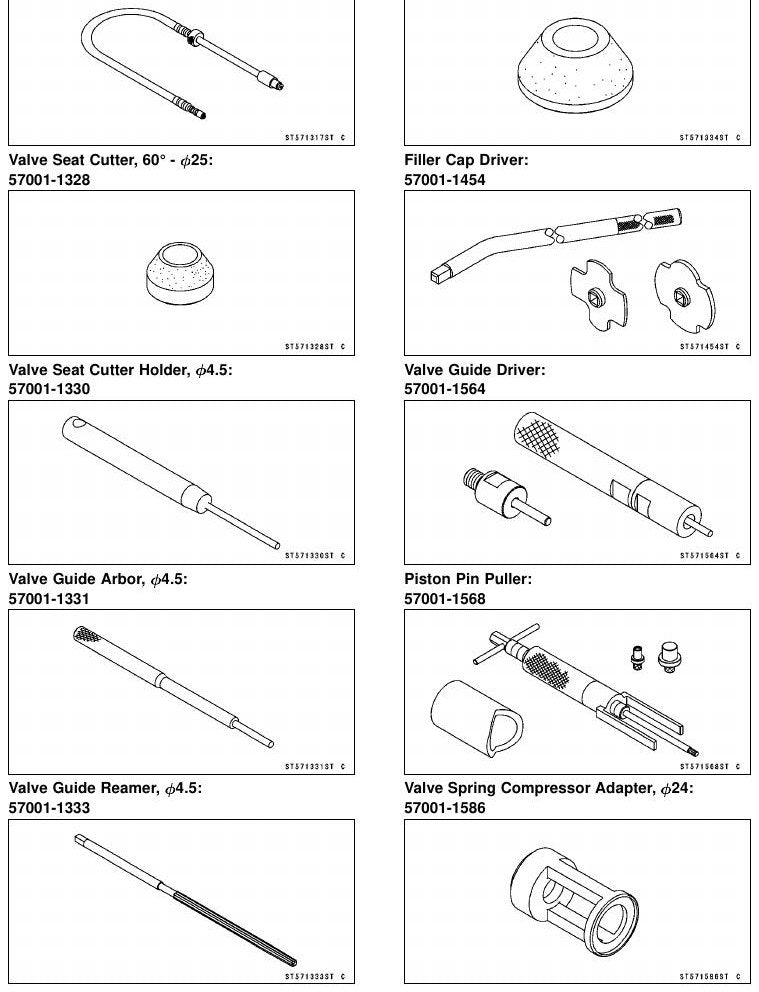 Manual De Serviço Kawasaki Kx 250f - 2013 A 2015 - diagrama 1