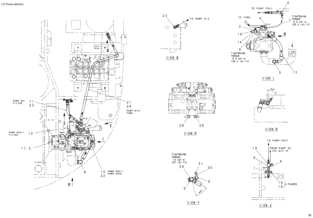 Página interna do Manual de Oficina Fiat Kobelco E200SR EVO com ilustração de procedimento