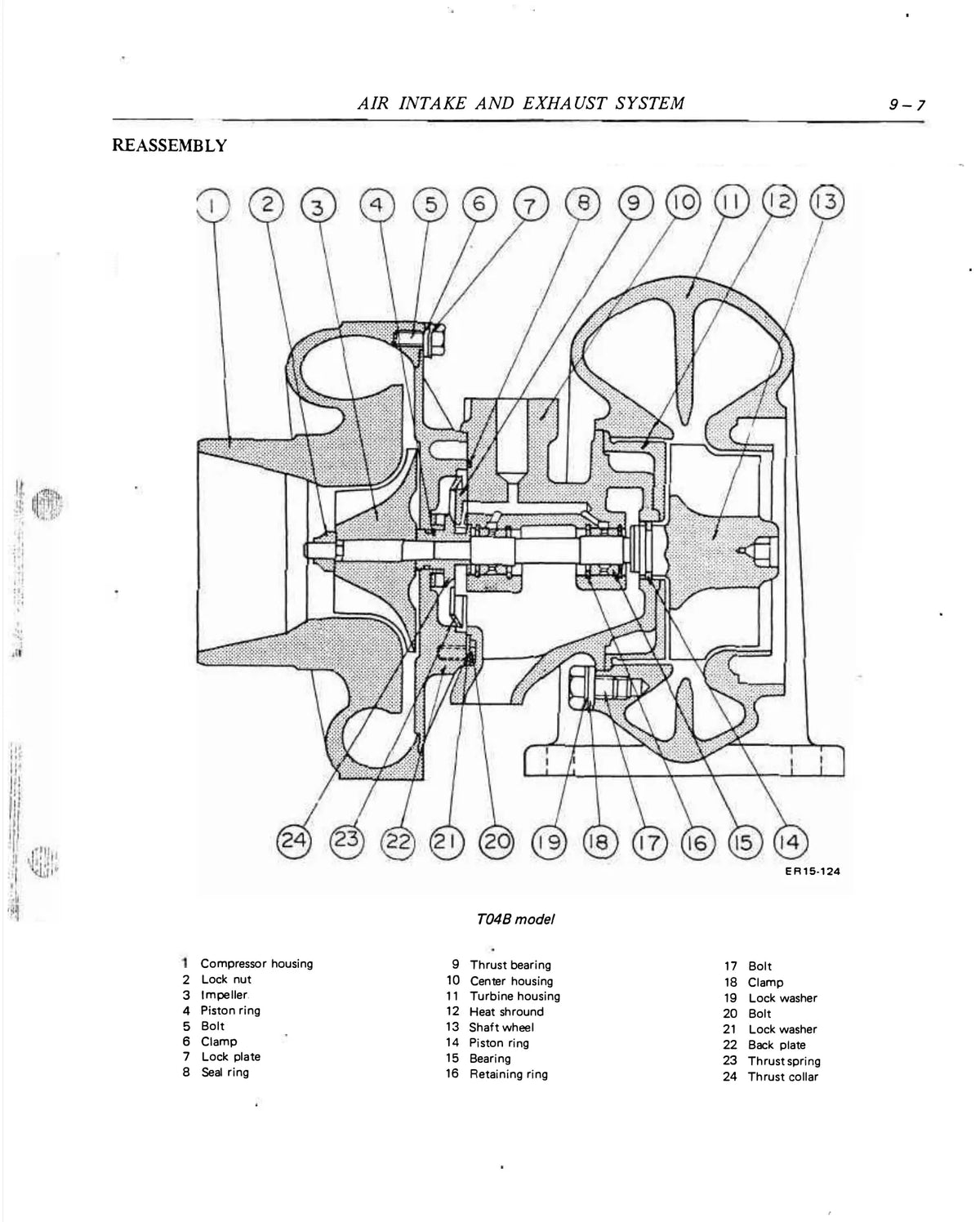 Página do Manual de Serviço Nissan Diesel FD6 / FD6T com detalhes de montagem e valores de ajuste