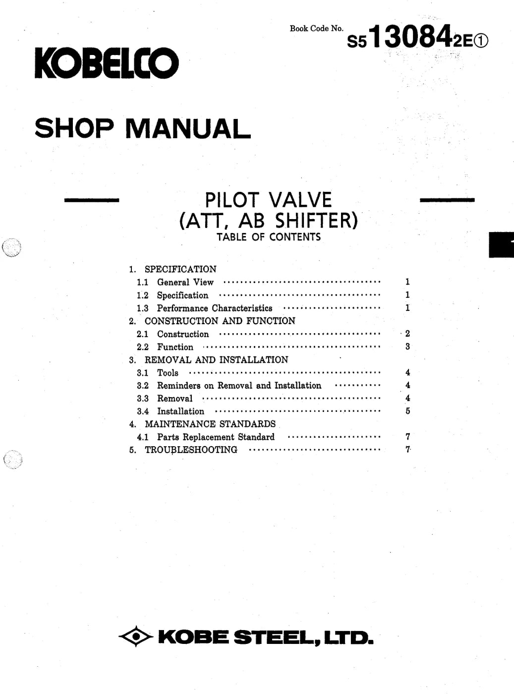Tabela de valores de ajuste e vista de componente — Kobelco SK25SR, SK30SR e SK35SR