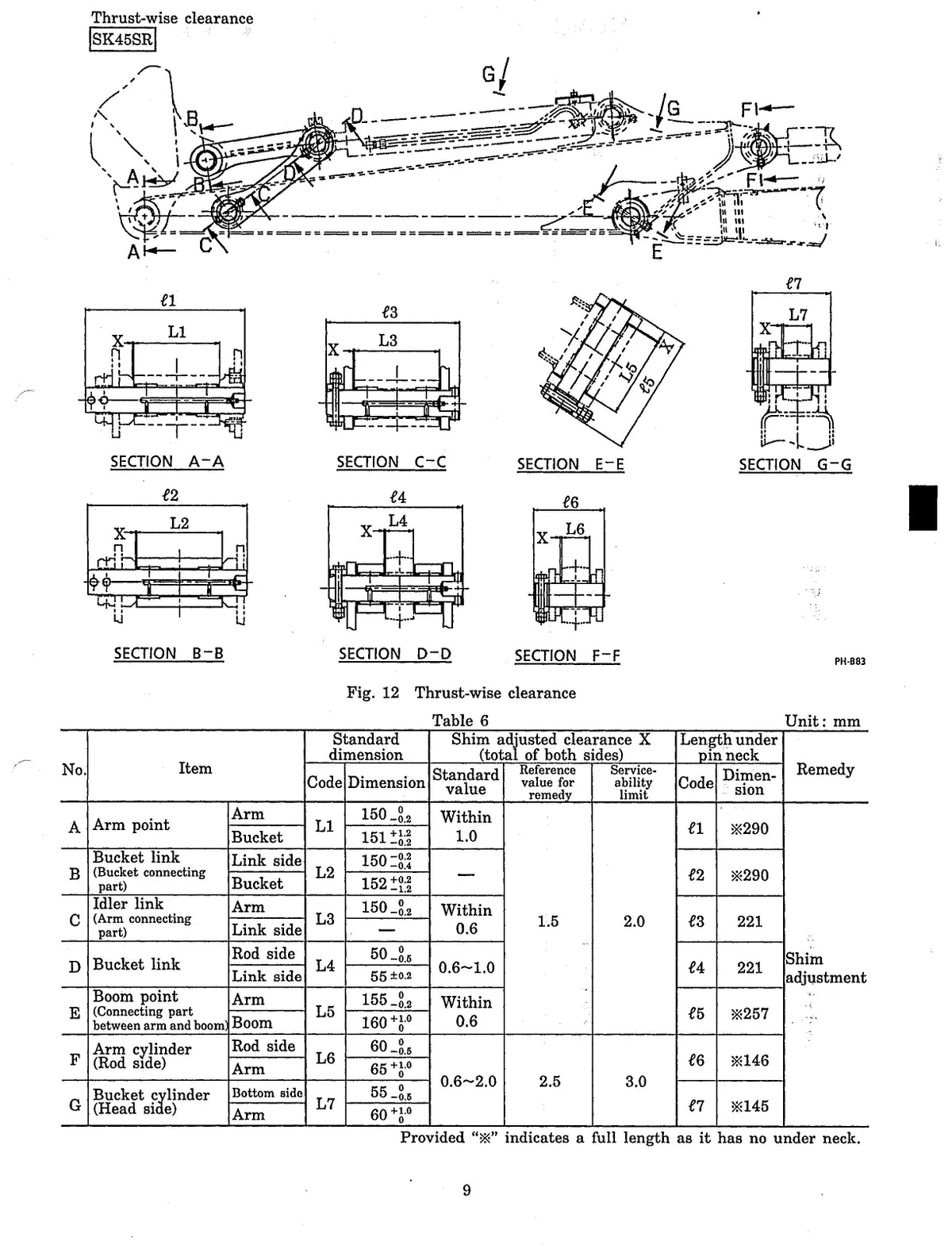 Página interna do Manual de Serviço Kobelco SK40SR/SK45SR — Mini escavadeira hidráulica Kobelco